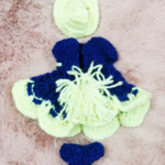 Blue Light Green Laddu Gopal Woolen Dress
