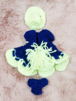 Blue Light Green Laddu Gopal Woolen Dress