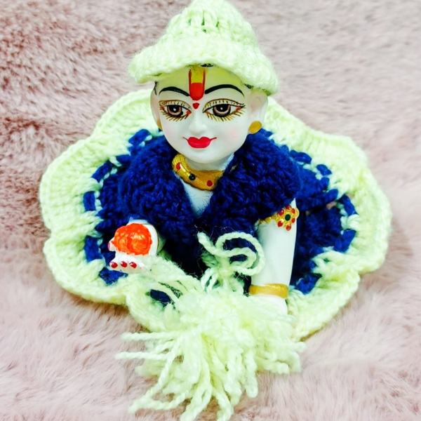 Blue Light Green Laddu Gopal Woolen Dress