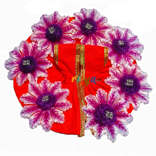 Orange-Mix-Cotton-Flower-Laddu-Gopal-Dress-Poshak