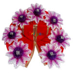 Red Mix Cotton Flower Laddu Gopal Dress