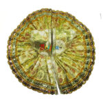 Golden Printed Shining Simar Gota Laddo Gopal Dress