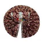 Dark Brown Printed Velvet Lace Bal Gopal Poshak