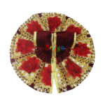 Laddu-Gopal-Poshak-Brown-Shaneel-Lace-Work-Dress