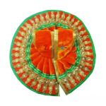 Laddu-Gopal-Poshak-Orange-Shaneel-Lace-Work-Dress