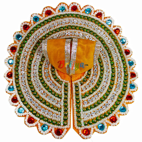 Heavy-Perl-Stone-work-Yellow-Silk-Cotton-ladoo-gopal-dresses-Poshak