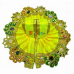 Beautiful Yellow Simar Glass Work Bal Krishna Dress