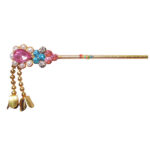 Elegant Pearl Pink Stone Krishna Bansi