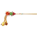 Elegant Pearl Red Stone Krishna Bansi