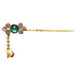 Green White Stone Krishna Bansuri