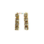 A Pair Radha Krishna Golden White Stone Bali 