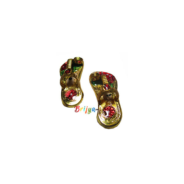 KC2-GO A Pair Of Golden Meenakari Krishna Sleepers 