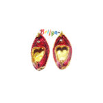 KC3-R A Pair Of Golden Red Meenakari Krishna Charan