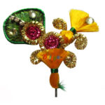 Beautiful Jardoshi Work Thakorji Yellow Kalangi