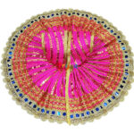 GD20-M Magenta Silk Sitara Work Laddu Gopal Poshak