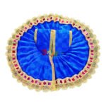 GD21-B Blue Self Satin Gopal ji Dress