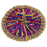 GD22-B Gujrati Multi Blue Sitara Work Laddu Goapl Dress