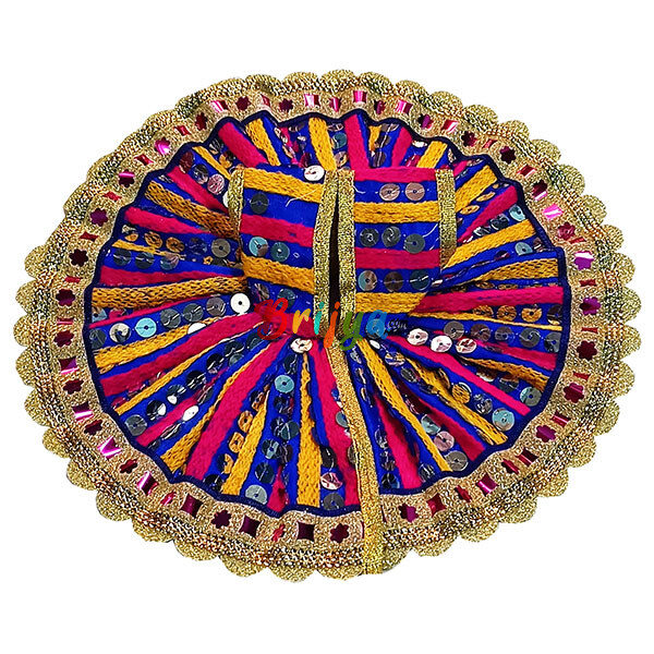 GD22-B Gujrati Multi Blue Sitara Work Laddu Goapl Dress