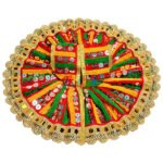 Gujrati Multi Red Sitara Work Dress of Laddu Gopal