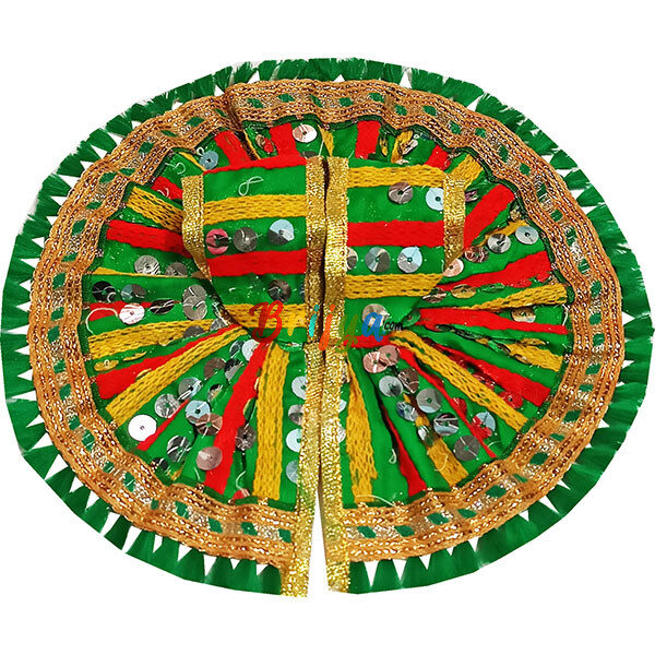 GD24-G Gujrati Multi Green Sitara Work Bal Gopal Poshak