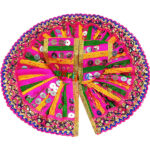 GD24-O Gujrati Multi Orange Sitara Work Bal Gopal Poshak