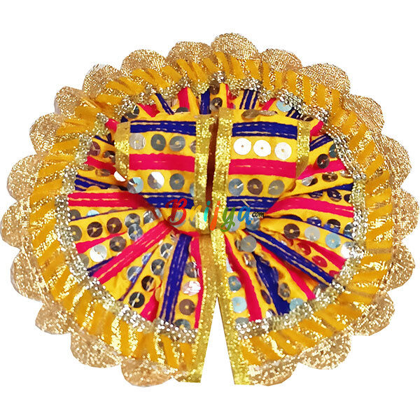 GD24-Y 1 Gujrati Multi Yellow 1 Sitara Work Bal Gopal Poshak
