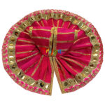 Pink Colour Golden Layning Ladoo Gopal Dress