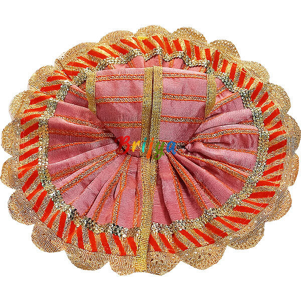GD25-PE Peach Colour Golden Layning Ladoo Gopal Dress