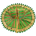 Parrot Green Colour Golden Layning Ladoo Gopal Dress