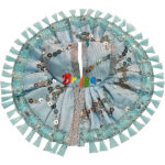 SkyBlue 1 White Sitara Embroidery Lace Work Ladoo Gopal Poshak