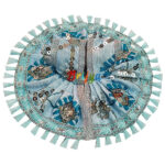 GD26-SB2 SkyBlue 2 White Sitara Embroidery Lace Work Ladoo Gopal Poshak