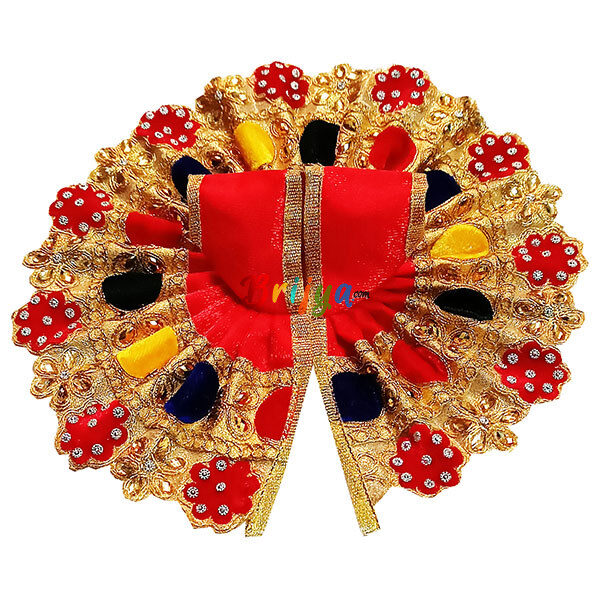 GD28-R Red Heavy Multi Jari Stone Lace Work GopalJi Dress