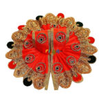 GD29-O Orange Jari Lace Golden Ring Work kanha Ji Ki Dress