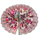 Pink Printed Satan Lace Work Bal Gopal Dress