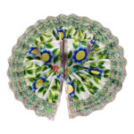 GD31-PG Parrot Green Printed Satan Lace Work Bal Gopal Dress