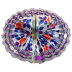 GD31-PU Purple Printed Satan Lace Work Bal Gopal Dress