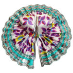 GD31-SB Sky Blue Printed Satan Lace Work Bal Gopal Dress