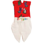 GD38-R Red White Dhoti Kurta For Laddu Gopal