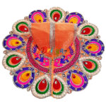 GD39-PE Peach Resham parl Embroidery kanha ji poshak
