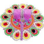 GD39-PU Purple Resham parl Embroidery kanha ji poshak