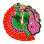 Green Peacock Design Laddu Gopal ji Dress