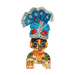 SkyBlue Stone Beads Work Laddu Gopal Pagdi