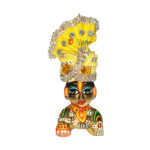 GP2-Y Beautiful Yellow Stone Beads Laddu Gopal Pagdi