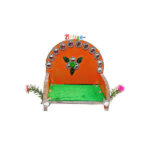 Wooden Green Singhasan for Laddu Gopal Ji