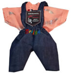 Laddu Gopal Ji Peach Dungaree Set