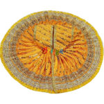 LGD20-Y Yellow Silk Sitara Work Laddu Gopal Poshak