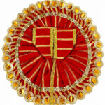 Red Colour Golden Layning Ladoo Gopal Dress
