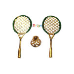 Green badminton Set For Laddu Gopal Ji