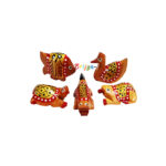 Bal Gopal Wooden Multi Printed Animal Toy Set
