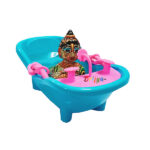 Beautiful Plastic  Pink Skyblue Bath tub For Laddu Gopal Ji (4-8 No.)